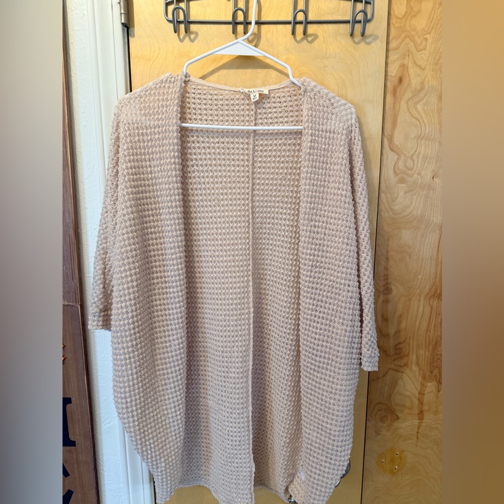 Rolla Coster Textured Tan Short sleeve Cardigan